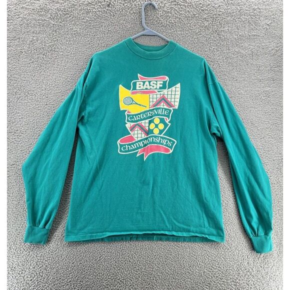 VTG Hanes Beefy-T L/S‎ Single Stitch BASF Cartersville Championship Shirt XL USA - Picture 1 of 16
